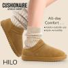 imageCUSHIONAIRE Womens Hilo 2 Premium Suede SlipOn House Slippers  Clog Slippers for Women Memory Foam Faux Shearling Wide Widths AvailableBlack 2