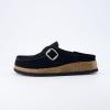 imageCUSHIONAIRE Womens Hobby Genuine Leather Cork Footbed Clog with ComfortBlack