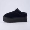 imageCUSHIONAIRE Womens Huggy Genuine Suede Cozy Mule Platform Memory Foam Wide Widths AvailableBlack