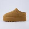 imageCUSHIONAIRE Womens Huggy Genuine Suede Cozy Mule Platform Memory Foam Wide Widths AvailableChestnut