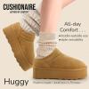 imageCUSHIONAIRE Womens Huggy Genuine Suede Cozy Mule Platform Memory Foam Wide Widths AvailableChestnut