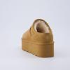 imageCUSHIONAIRE Womens Huggy Genuine Suede Cozy Mule Platform Memory Foam Wide Widths AvailableChestnut