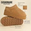 imageCUSHIONAIRE Womens Huggy Genuine Suede Cozy Mule Platform Memory Foam Wide Widths AvailableChestnut