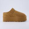 imageCUSHIONAIRE Womens Huggy Genuine Suede Cozy Mule Platform Memory Foam Wide Widths AvailableChestnut