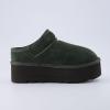 imageCUSHIONAIRE Womens Huggy Genuine Suede Cozy Mule Platform Memory Foam Wide Widths AvailableForest Green
