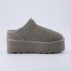 imageCUSHIONAIRE Womens Huggy Genuine Suede Cozy Mule Platform Memory Foam Wide Widths AvailableGrey