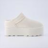 imageCUSHIONAIRE Womens Huggy Genuine Suede Cozy Mule Platform Memory Foam Wide Widths AvailableOffwhite