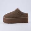 imageCUSHIONAIRE Womens Huggy Genuine Suede Cozy Mule Platform Memory Foam Wide Widths AvailableTaupe