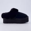 imageCUSHIONAIRE Womens Husky Genuine Suede cozy mule Platform Memory Foam Wide Widths AvailableBlack Suede