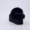 imageCUSHIONAIRE Womens Husky Genuine Suede cozy mule Platform Memory Foam Wide Widths AvailableBlack Suede