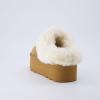 imageCUSHIONAIRE Womens Husky Genuine Suede cozy mule Platform Memory Foam Wide Widths AvailableChestnut Suede