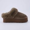 imageCUSHIONAIRE Womens Husky Genuine Suede cozy mule Platform Memory Foam Wide Widths AvailableTaupe Suede