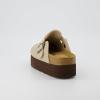 imageCUSHIONAIRE Womens Loom Cork Footbed Platform Clog  Comfortable Vegan Leather Arch Support AllDay Comfort Wide Widths AvailableStone Nubuck