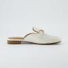 imageCUSHIONAIRE Womens Yates Buckle Slip On Mule Memory Foam Wide Widths AvailableBone Patent