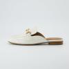 imageCUSHIONAIRE Womens Yates Buckle Slip On Mule Memory Foam Wide Widths AvailableBone Patent