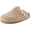 imageCUSHIONAIRE Hana SlipOn Buckle Clog with Cork Footbed Memory Foam Wide Widths AvailableSand Wool