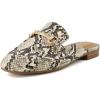 imageCUSHIONAIRE Womens Yates Buckle Slip On Mule Memory Foam Wide Widths AvailablePython Natural