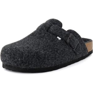 imageCUSHIONAIRE Hana SlipOn Buckle Clog with Cork Footbed Memory Foam Wide Widths AvailableCharcoal Wool