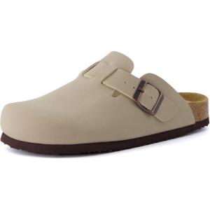 imageCUSHIONAIRE Hana SlipOn Buckle Clog with Cork Footbed Memory Foam Wide Widths AvailableStone