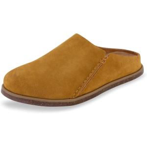 imageCUSHIONAIRE Womens Clay Genuine Leather footbed clog with Comfort paddingTan