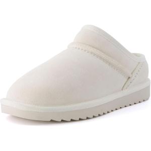 imageCUSHIONAIRE Womens Hilo 2 Premium Suede SlipOn House Slippers  Clog Slippers for Women Memory Foam Faux Shearling Wide Widths AvailableOff White 2