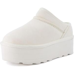 imageCUSHIONAIRE Womens Huggy Genuine Suede Cozy Mule Platform Memory Foam Wide Widths AvailableOffwhite