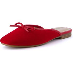 imageCUSHIONAIRE Womens Jade Bow Mule Memory Foam Wide Widths AvailableRed Velvet