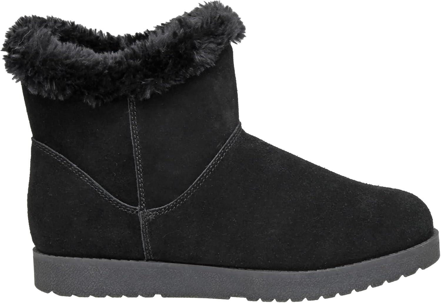 imageCUSHIONAIRE Womens Hethrow Genuine Suede pull on boot Memory Foam ampamp Wide Widths AvailableBlack Suede