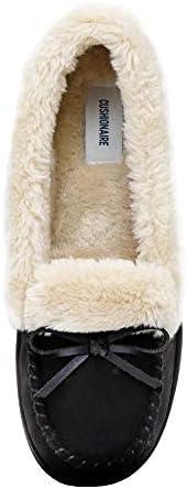 imageCUSHIONAIRE Womens Sierra Moccasin Slipper Memory FoamBlack