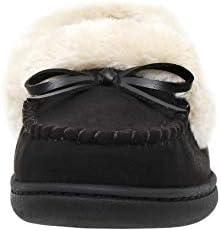 imageCUSHIONAIRE Womens Sierra Moccasin Slipper Memory FoamBlack