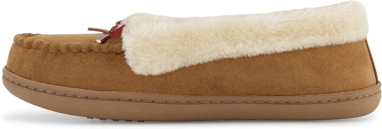 imageCUSHIONAIRE Womens Sierra Moccasin Slipper Memory FoamBrown