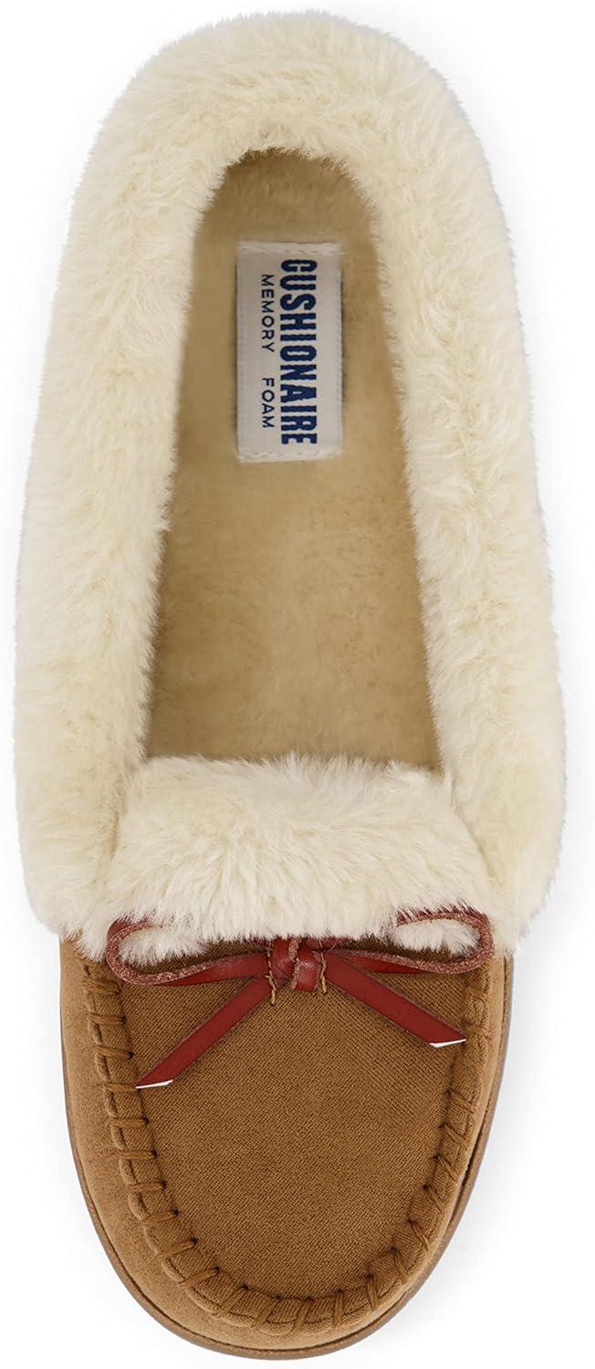 imageCUSHIONAIRE Womens Sierra Moccasin Slipper Memory FoamBrown
