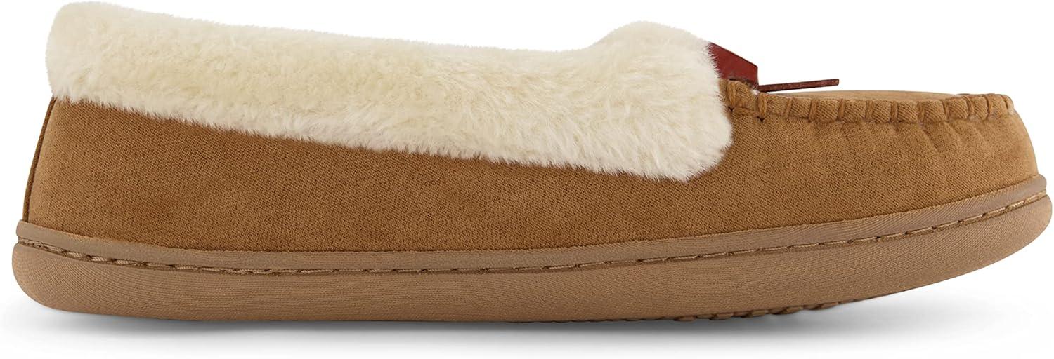 imageCUSHIONAIRE Womens Sierra Moccasin Slipper Memory FoamBrown
