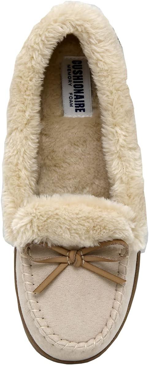 imageCUSHIONAIRE Womens Sierra Moccasin Slipper Memory FoamStone