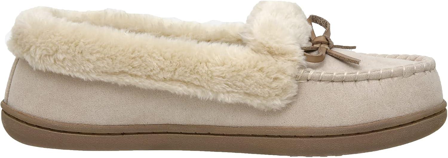imageCUSHIONAIRE Womens Sierra Moccasin Slipper Memory FoamStone