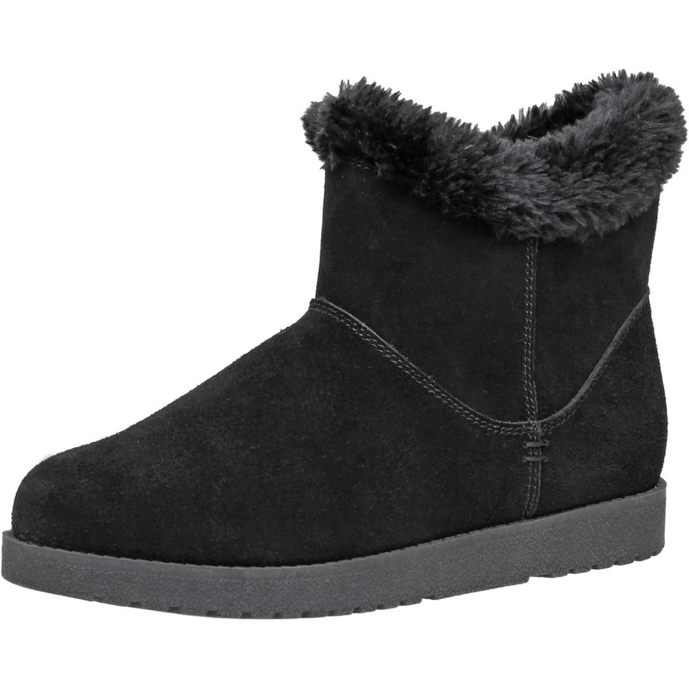 imageCUSHIONAIRE Womens Hethrow Genuine Suede pull on boot Memory Foam ampamp Wide Widths AvailableBlack Suede