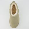 imageCUSHIONAIRE Hippy Womens Platform Ankle Boots  Genuine Suede Faux Fur Lining Cozy Winter SlipOn Design Comfortable Footwear with Wide Widths AvailableKhaki
