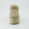 imageCUSHIONAIRE Hippy Womens Platform Ankle Boots  Genuine Suede Faux Fur Lining Cozy Winter SlipOn Design Comfortable Footwear with Wide Widths AvailableKhaki