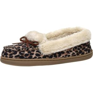 imageCUSHIONAIRE Womens Sierra Moccasin Slipper Memory FoamLeopard
