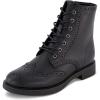 imageCUSHIONAIRE Womens Boyfriend wing tip boot Memory Foam Wide Widths AvailableBlack