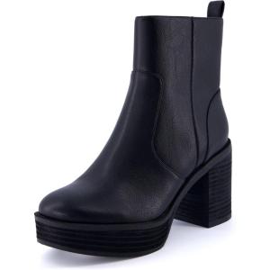imageCUSHIONAIRE Womens Festival Platform Block Heel Boot Memory Foam Wide Widths AvailableBlack