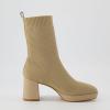 imageCUSHIONAIRE Womens Bancroft Stretch platform heel boot Memory Foam Wide Widths AvailableSand