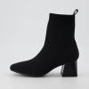 imageCUSHIONAIRE Womens Milo Stretch Ankle Sock Boot  Soft Knit Upper Memory Foam Padding Lightweight 175quot Heel Wide Widths AvailableBlack