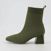 imageCUSHIONAIRE Womens Milo Stretch Ankle Sock Boot  Soft Knit Upper Memory Foam Padding Lightweight 175quot Heel Wide Widths AvailableDark Olive