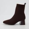 imageCUSHIONAIRE Womens Milo Stretch Ankle Sock Boot  Soft Knit Upper Memory Foam Padding Lightweight 175quot Heel Wide Widths AvailableEspresso