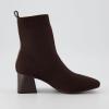 imageCUSHIONAIRE Womens Milo Stretch Ankle Sock Boot  Soft Knit Upper Memory Foam Padding Lightweight 175quot Heel Wide Widths AvailableEspresso