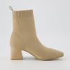imageCUSHIONAIRE Womens Milo Stretch Ankle Sock Boot  Soft Knit Upper Memory Foam Padding Lightweight 175quot Heel Wide Widths AvailableSand