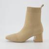 imageCUSHIONAIRE Womens Milo Stretch Ankle Sock Boot  Soft Knit Upper Memory Foam Padding Lightweight 175quot Heel Wide Widths AvailableSand