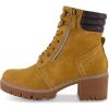 imageCUSHIONAIRE Womens Ramsey Lace up boot Memory Foam Wide Widths AvailableHoney