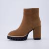 imageCUSHIONAIRE Womens Ringo platform heel boot Memory Foam Wide Widths AvailableBrown